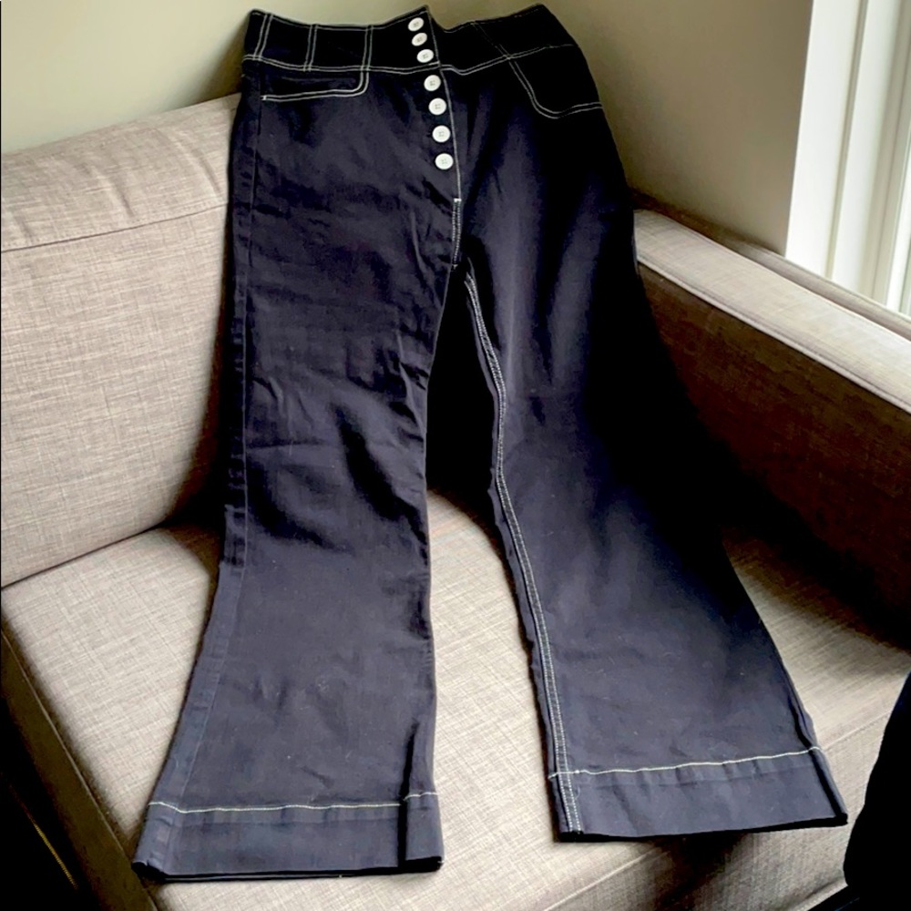 Ulla Johnson Ellis Black High Waist Wide Leg Jeans